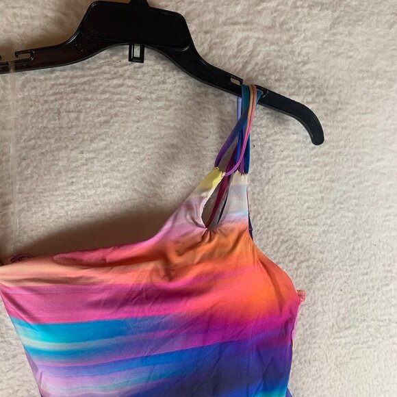 La Blanca Women's Sunset Shores Strappy One Shoulder One Piece Swimsuit Size‎ 10 - Picture 2 of 10